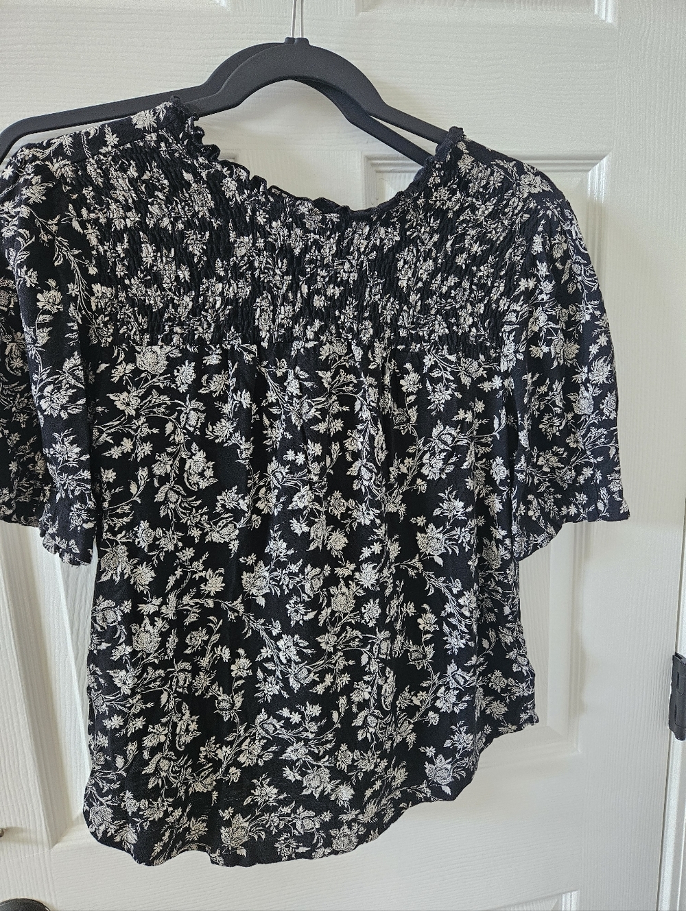 Lucky Brand Floral Smocked Blouse